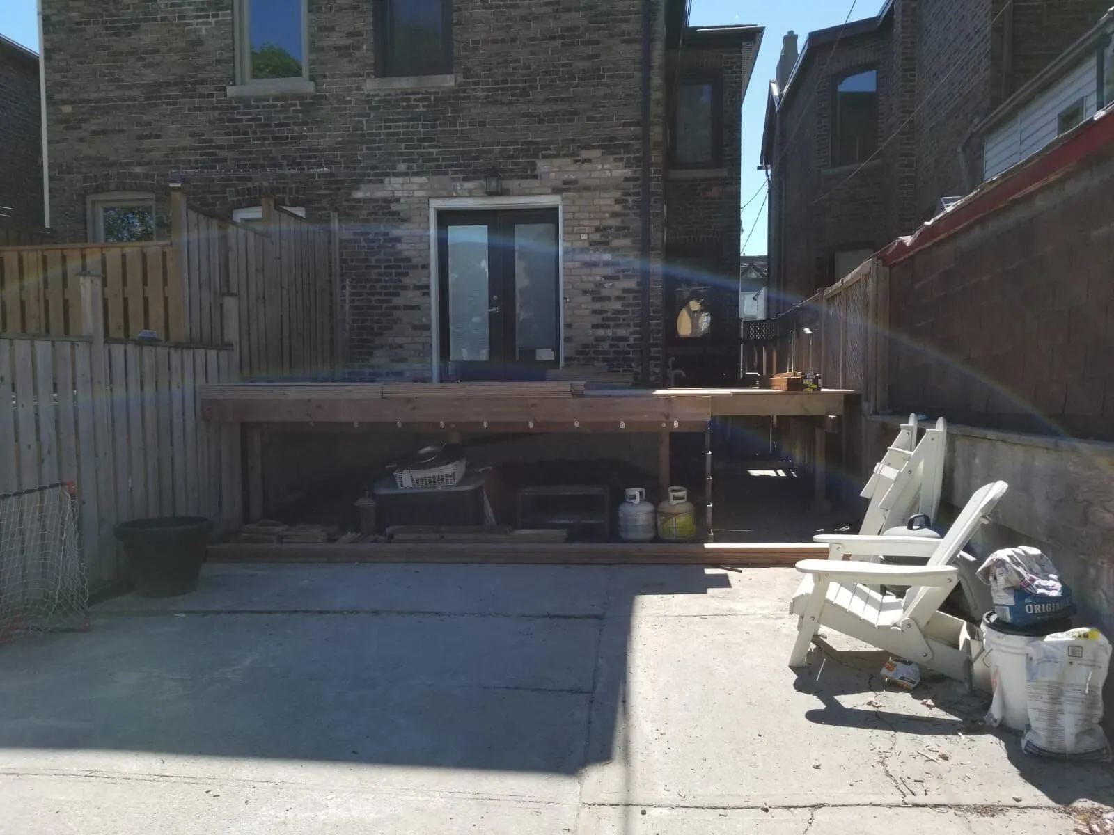 Backyard deck, Toronto, before
